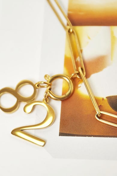 DIY Charm Digits Goldfarbe - 5 Edelstahl h5 Bild4